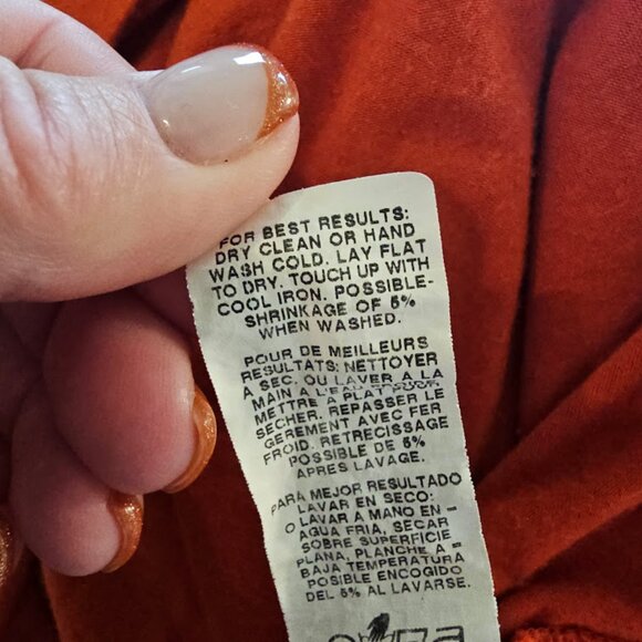 Karen Kane Rust Orange Twist Front Stretch Orange Tank Sleeveless Women XS - Picture 8 of 9